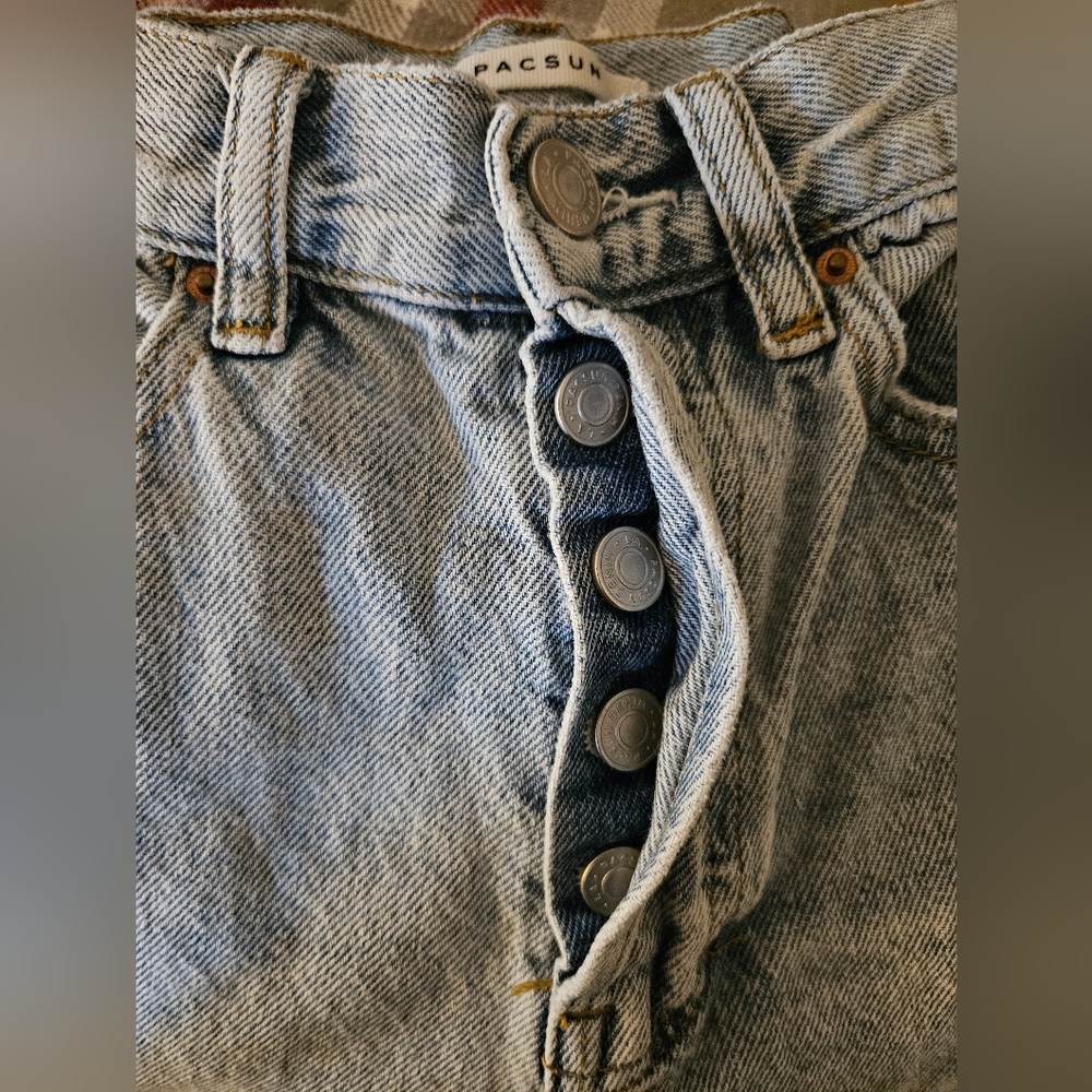PacSun Women's High Rise Boot Cut Buttton Fly Denim Jeans Size 24 - Picture 3 of 6